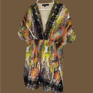 Calesar colorful pullover cover-up